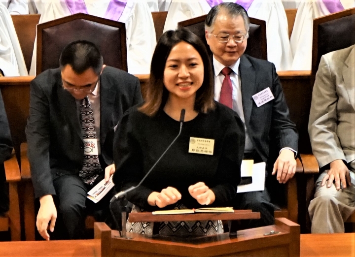 鄭凱恩分享神擴張她境界的喜樂。（圖：基督日報）