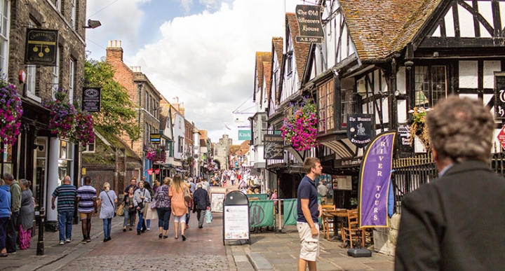 坎特伯雷街頭。（圖: Canterbury BID 網） 