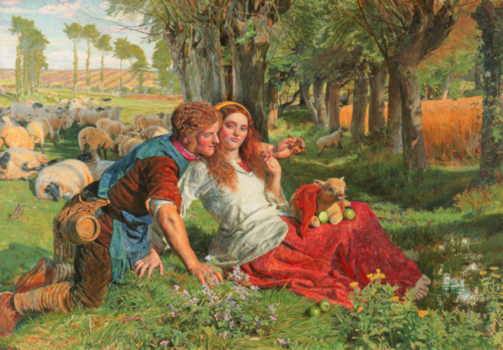 威廉·霍爾曼·亨特的《僱工牧羊人》。（圖：網絡圖片） 