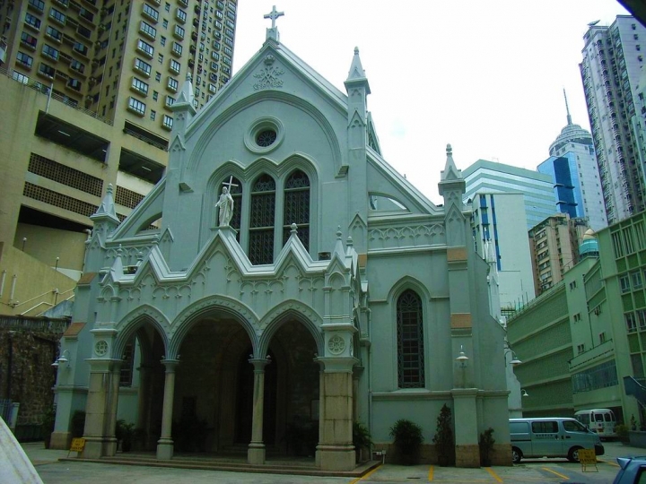 天主教香港教區聖母無原罪主教座堂。（圖：維基百科） 