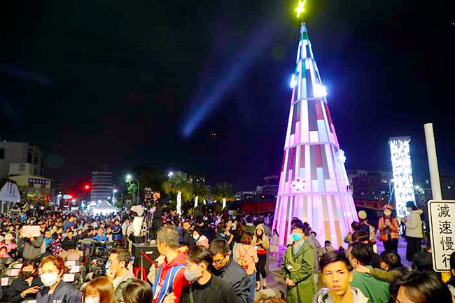 台南河樂燈區聖誕點燈晚會。（圖：台南市政府官網）